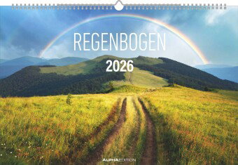 Alpha Edition - Regenbogen 2026 - Wandkalender 50×33 cm mit 12 farbenprächtigen Naturmotiven, dekora
