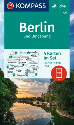 KOMPASS Wanderkarten-Set 700 Berlin und Umgebung (4 Karten) 1:50.000