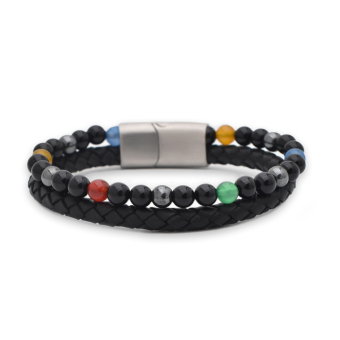 "Rainbow Style" Fashion Bead Armband, J966-09