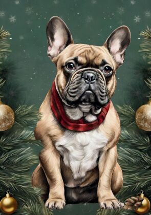 Notizbuch Weihnachten Hund Französische Bulldogge Frenchie Notizheft Journal Tagebuch mit 55 inspiri