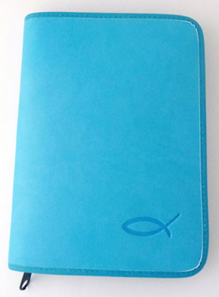Gotteslobhülle, Kunstleder hellblau