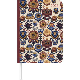 Alpha Edition - Lady Journal Paisley 2026 - Taschenkalender A6 (11×15 cm) mit Monatsübersicht & Noti