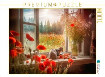 CALVENDO Puzzle Roter Mohn | 1000 Teile Lege-Größe 64x48cm Foto-Puzzle für glückliche Stunden