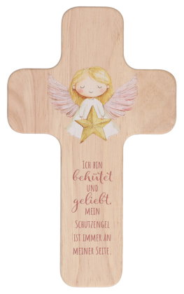 Kinderholzkreuz - Schutzengel