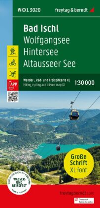 freytag & berndt Wanderkarte WKXL 3020 Bad Ischl, Wolfgangsee - Hintersee - Altausseer See 1:30.000