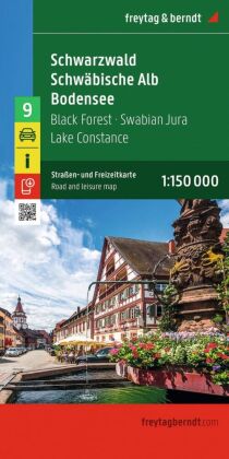 freytag & berndt Straßenkarte Schwarzwald - Schwäbische Alb - Bodensee 1:150.000