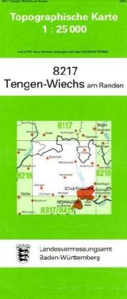 Topographische Karte Baden-Württemberg Tengen-Wiechs am Randern