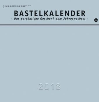 Bastelkalender 2018 silber groß 2018