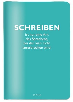 Heft A5 kariert, "Schreiben ist nur eine Art des Sprechens, bei der man nicht unterbrochen wird." (J