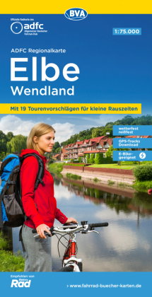 ADFC-Regionalkarte Elbe Wendland, 1:75.000, mit Tagestourenvorschlägen, reiß- und wetterfest, E-Bike