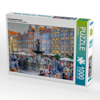 CALVENDO Puzzle Am Neptunbrunnen | 1000 Teile Lege-Größe 64x48cm Foto-Puzzle für glückliche Stunden