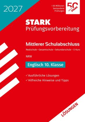 STARK Lösungen zu Englisch - Mittlerer Schulabschluss (MSA) 2027 NRW - Prüfungsvorbereitung
