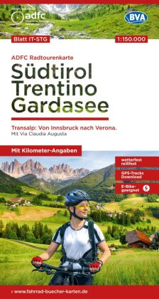BVA ADFC Radtourenkarte Südtirol, Trentino, Gardasee 1:150.000