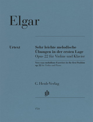 Edward Elgar - Sehr leichte melodische Übungen in der ersten Lage op. 22 für Violine und Klavier