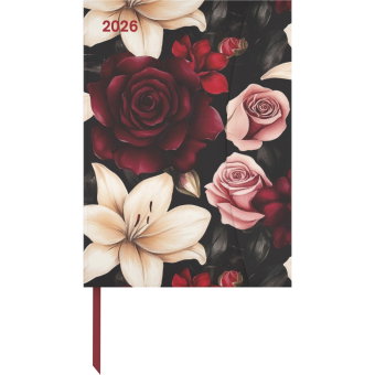 teNeues - Dark Flowers 2026 - Buchkalender 16x22 cm | Floraler Wochenkalender mit Magnetverschluss f
