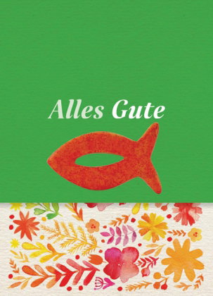 Alles Gute, mit Speckstein-Fisch orange