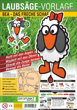 Laubsäge-Vorlage Bea - das freche Schaf