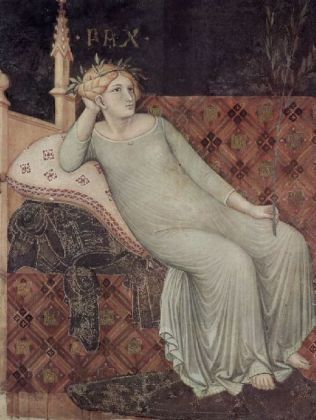 Ambrogio Lorenzetti - Allegorie der guten Regierung, Detail: Pax, Allegorie des Friedens - 1.000 Tei