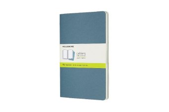 Moleskine Cahier Notizhefte Blanko, Large, A5, Kartoneinband, 3er Set, Lebhaftes Blau