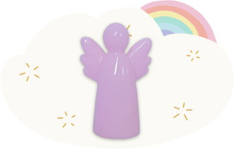 Kunstharzengel - Bunte Regenbogen-Engel