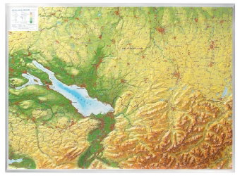 Relief Allgäu Bodensee 1:200.000, Reliefkarte