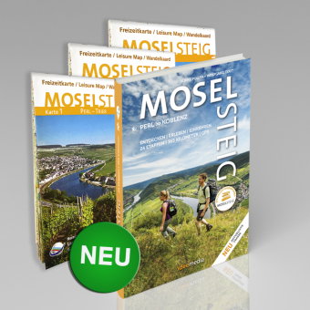 Moselsteig - PremiumSet. Offizieller Wanderführer mit drei Karten 1:25000, GPS-Daten, Höhenprofile,