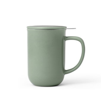 Minima Balance Porzellantasse mit Teesieb und Deckel, 500ml, grün