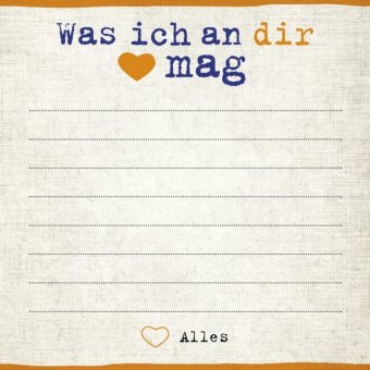 Was ich an dir mag - Klebezettel