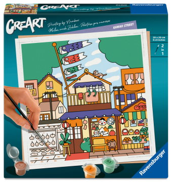 CreArt, Malen nach Zahlen Adults Trend - Kawaii Straße