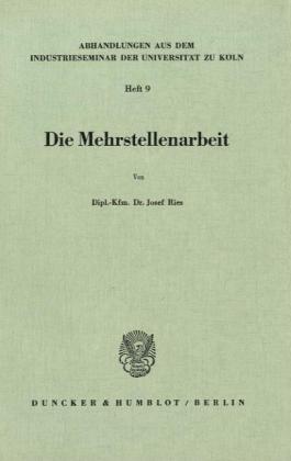 Die Mehrstellenarbeit.