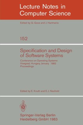 Specification and Design of Software Systems