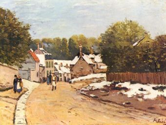 Alfred Sisley - Erster Schnee in Louveciennes - 500 Teile (Puzzle)