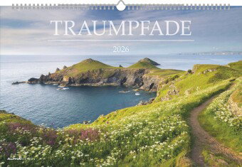 Alpha Edition - Traumpfade 2026 - Wandkalender 49,5×33 cm mit 12 traumhaften Landschafts- & Wege-Mot