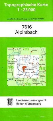 Topographische Karte Baden-Württemberg Alpirsbach