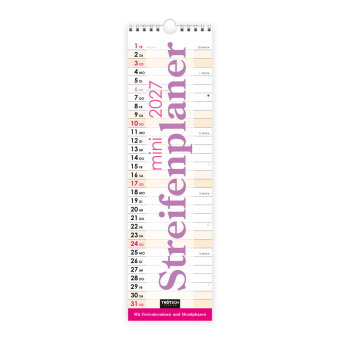 TRÖTSCH - Streifenkalender Mini Violett 2027