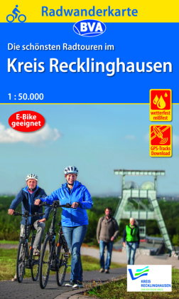Radwanderkarte BVA Die schönsten Radtouren im Kreis Recklinghausen, 1:50.000, reiß- und wetterfest,