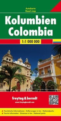 Freytag & Berndt Autokarte Kolumbien. Colombia