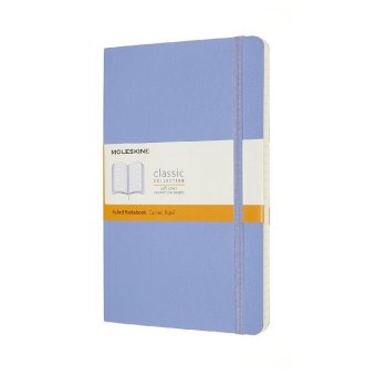 Moleskine Notizbuch Large/A5 Liniert, Hortensien Blau