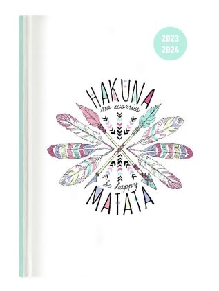 Collegetimer Hakuna Matata 2023/2024 - Schüler-Kalender A5 (15x21 cm) - Day By Day - 352 Seiten - Te