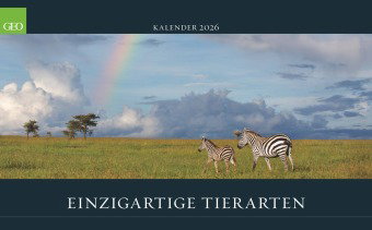 GEO - Einzigartige Tierarten 2026 - Wandkalender 58x36 cm, Poster-Kalender mit 12 Monatsblättern, de
