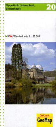 Wipperfürth, Lüdenscheid, Meinerzhagen, topographische Wanderkarte NRW