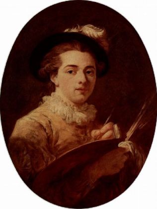 Jean-Honoré Fragonard - Selbstporträt, Oval - 500 Teile (Puzzle)