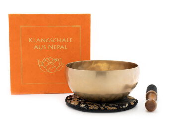 Klangschalen-Set Box 3 bedruckt Lotusblüte terracotta