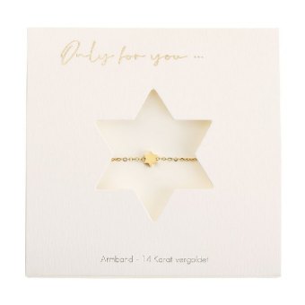Armband - Only for You - Stern - 14 Karat vergoldet