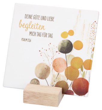 Porzellantafel zum Aufstellen - Tag für Tag geborgen