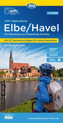 BVA ADFC Regionalkarte Elbe/Havel, mit Knotenpunkten 1:75.000