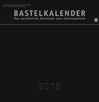 Bastelkalender, schwarz groß 2018