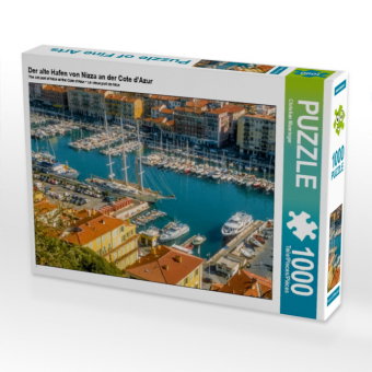 CALVENDO Puzzle Der alte Hafen von Nizza | 1000 Teile Lege-Größe 64x48cm Foto-Puzzle für glückliche