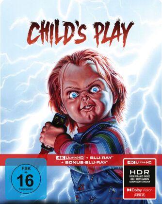 Chucky - Die Mörderpuppe, 3 Blu-ray (Limitiertes SteelBook - 4K Ultra HD + Blu-ray + Bonus-Blu-ray)