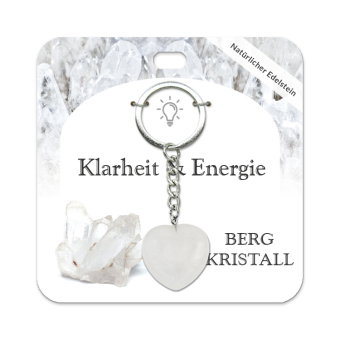 Bergkristall Herz Schlüsselanhänger